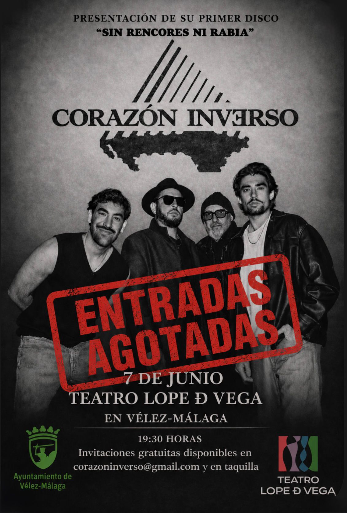 Cartel de Corazón Inverso en Vélez-Málaga